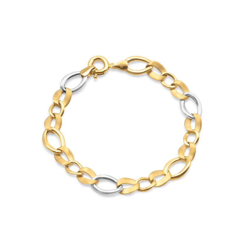 Gold curb chain bracelet